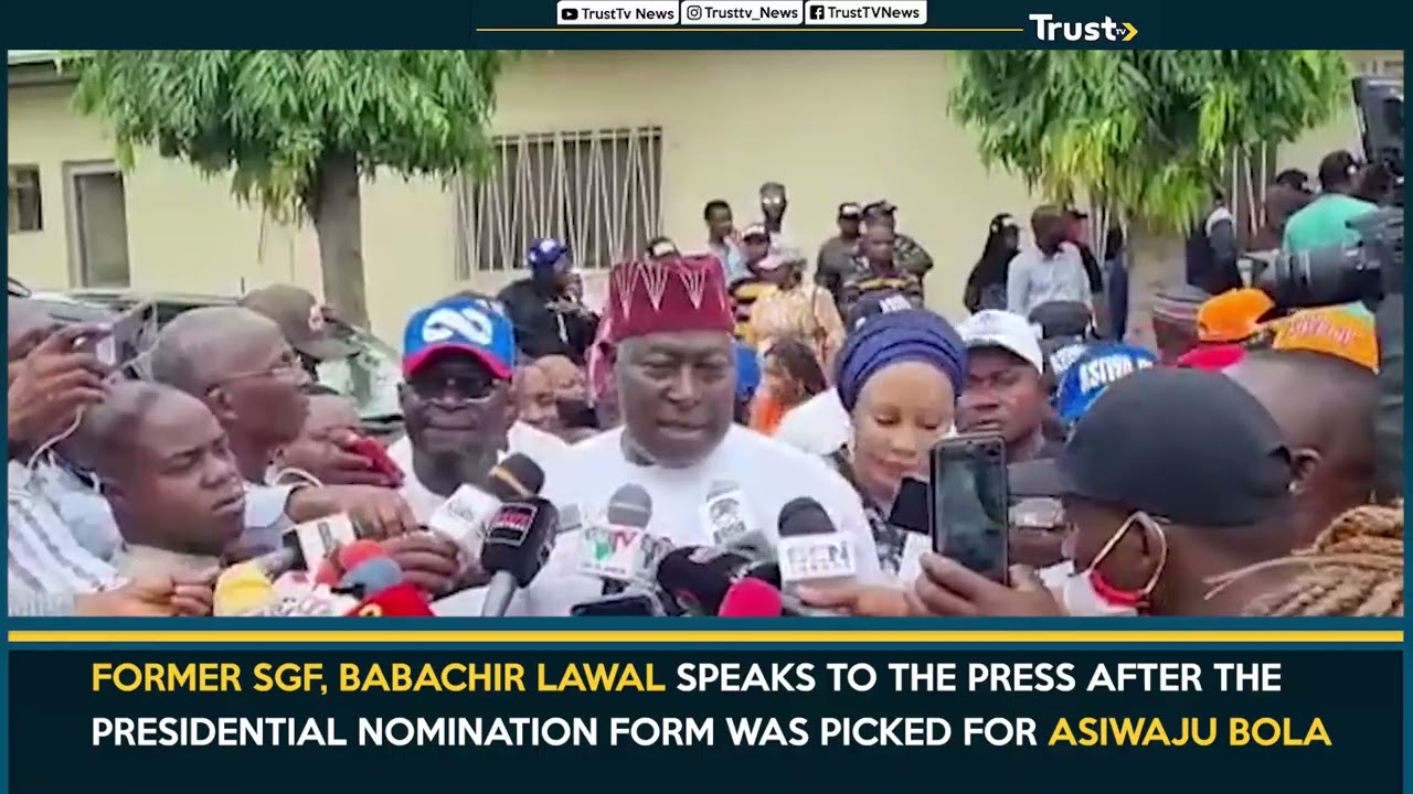 Babachir Lawal Speaks To The Press After The Presidential Nomination Form Was Picked For Tinubu