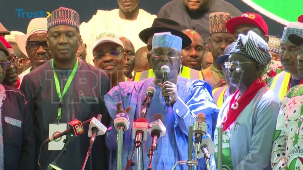 Victory Speech Of Atiku Abubakar After He Was Declared Winner Of The PDP Presidential Ticket