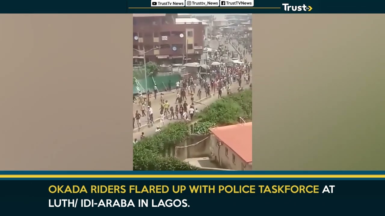 Okada Riders Flared Up With Police Taskforce At Luth /idi Araba In Lagos