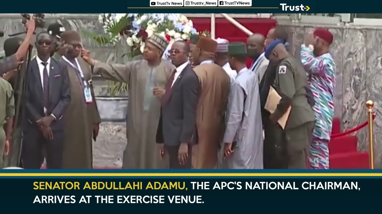 Senator Abdullahi Adamu, The APC’s National Chairman, Arrives At The Event