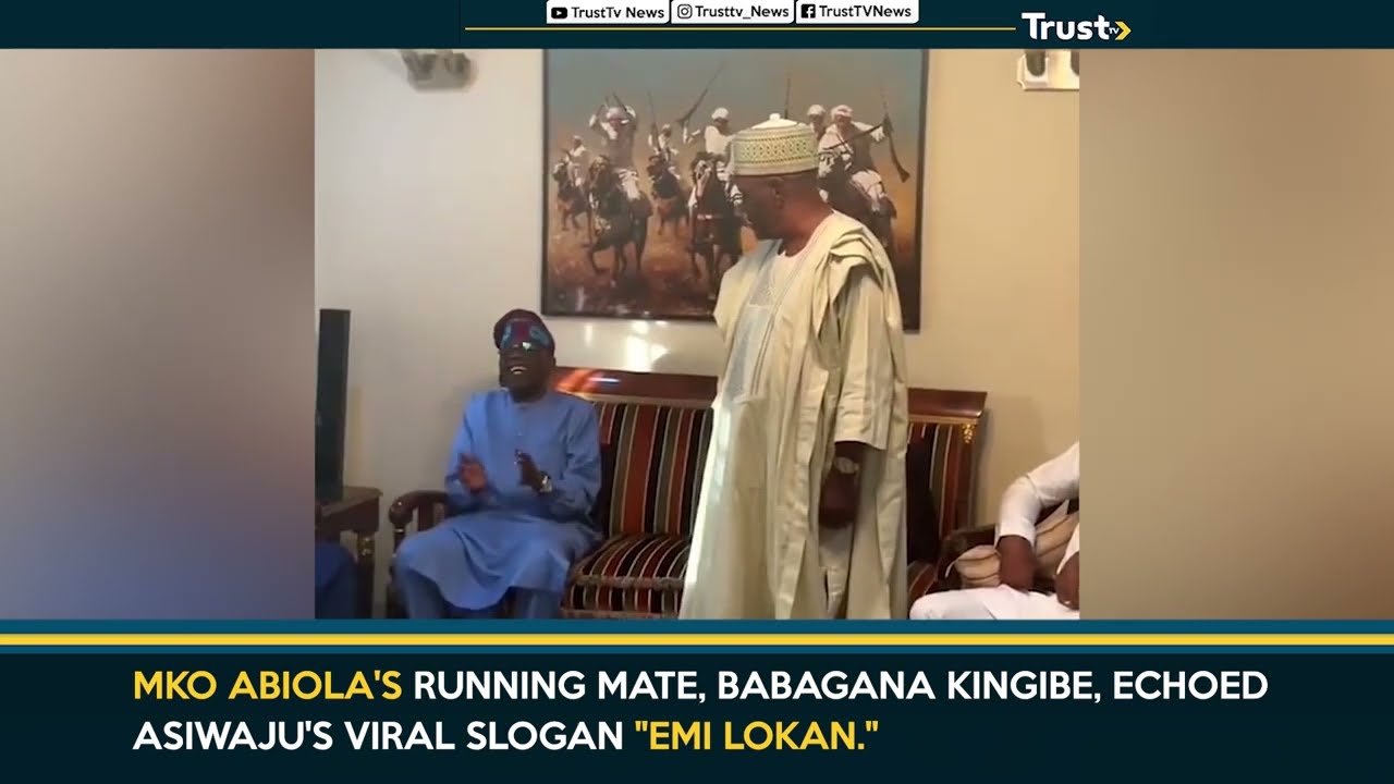 MKO Abiola’s Running Mate, Babagana Kingibe, Echoed Asiwaju’s Viral Slogan “Emi Lokan”