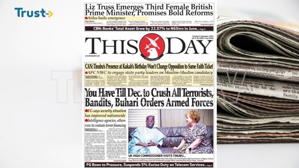 NEWSPAPER REVIEW ON DAYBREAK SHOW