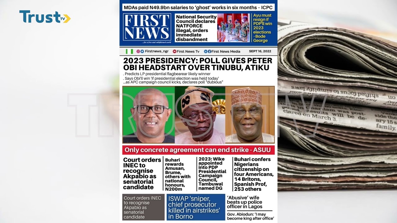 NEWSPAPER REVIEW ON DAYBREAK SHOW
