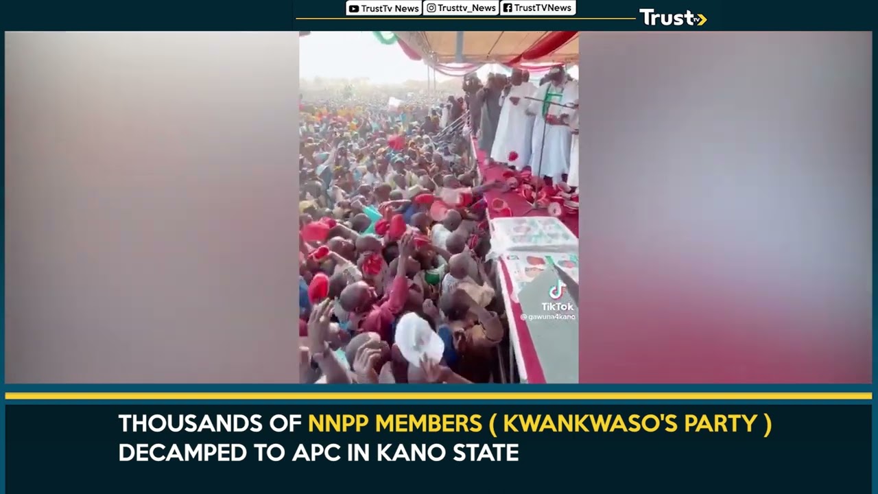 Thousands Of NNPP Members Kwankwaso’s Party Members Decamped In Kano State For The APC 