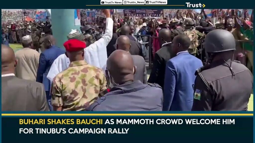 Buhari Shakes Bauchi As Mammoth Crowd Welcome Him For Tinubu’s Campaign Rally