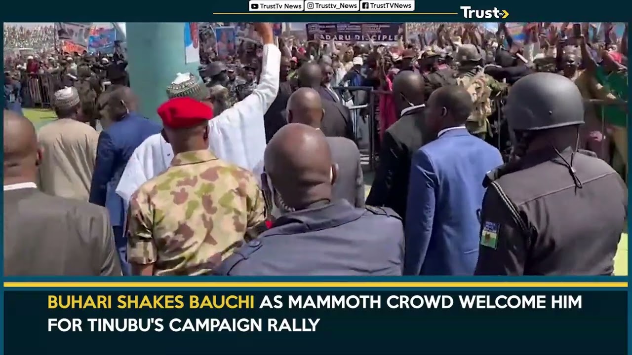 Buhari Shakes Bauchi As Mammoth Crowd Welcome Him For Tinubu’s Campaign Rally