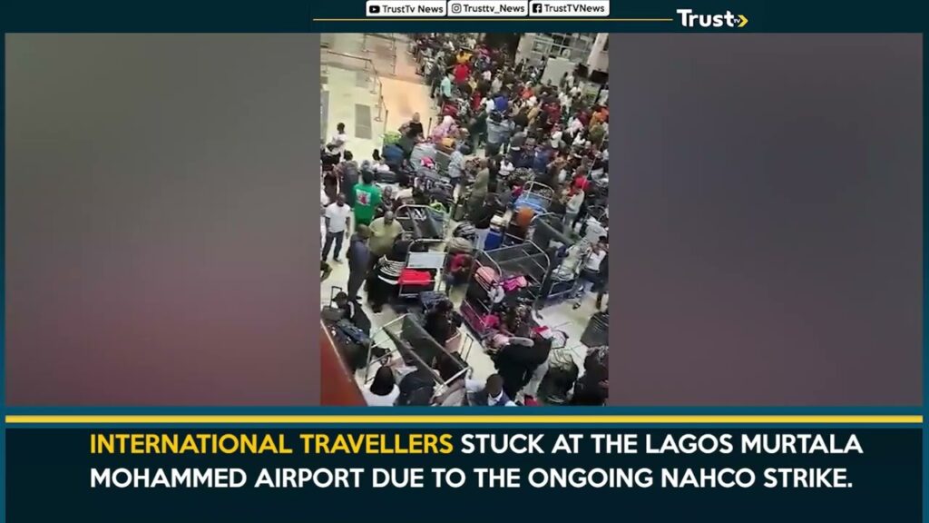 International Travellers Stuck At The Lagos Murtala Mohammed Airport Due To The Ongoing NAHCO Strike