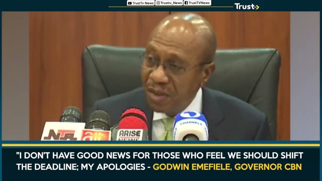 “I Don’t Have Good News For Those Who Feel We Should Shift The Deadline” – Godwin Emefiele