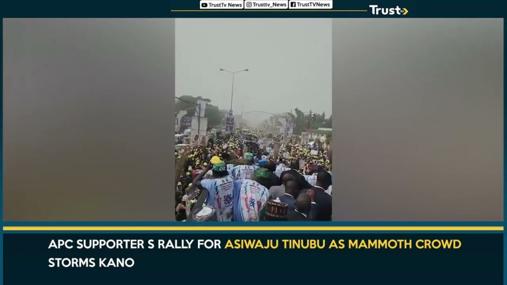 APC Supporters Rally For Asiwaju Tinubu As Mammoth Crowd Storms Kano