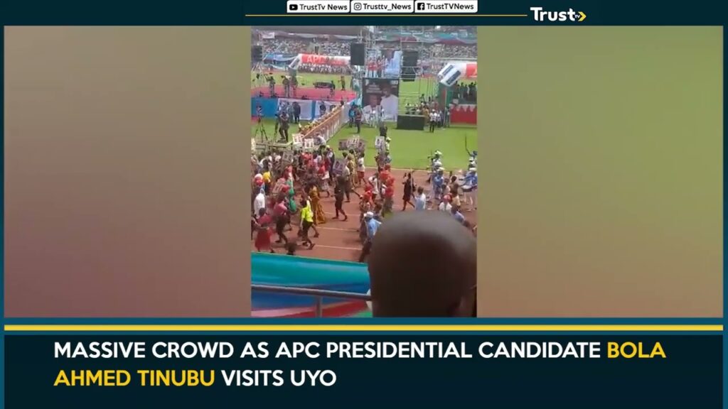 Massive Crowd As APC Presidential Candidate Bola Ahmed Tinubu Visits Uyo