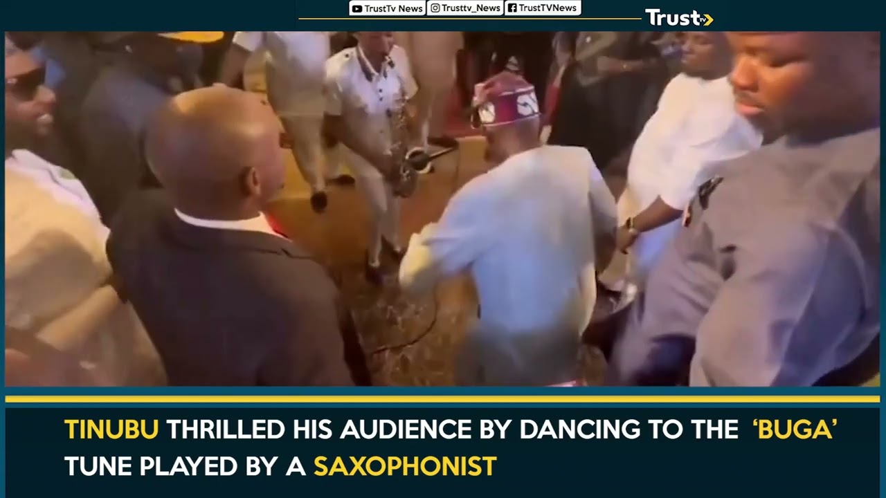 Tinubu Thrilled His Audience By Dancing To The ‘Buga’ Tune Played By A Saxophonist