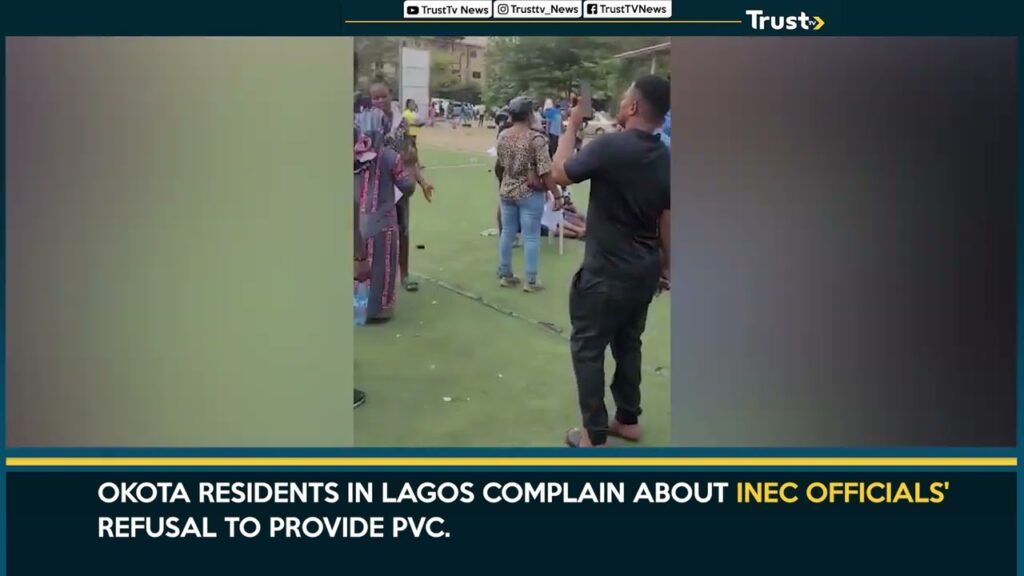 Residents Of Okota, Lagos, Are Dissatisfied With INEC Staff’s Refusal To Provide PVC
