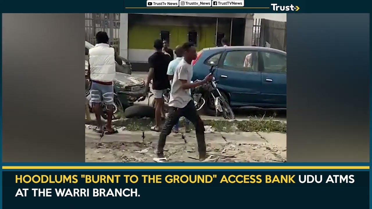 Hoodlums “Burnt To The Ground” Access Bank Udu ATMs At The Warri Branch