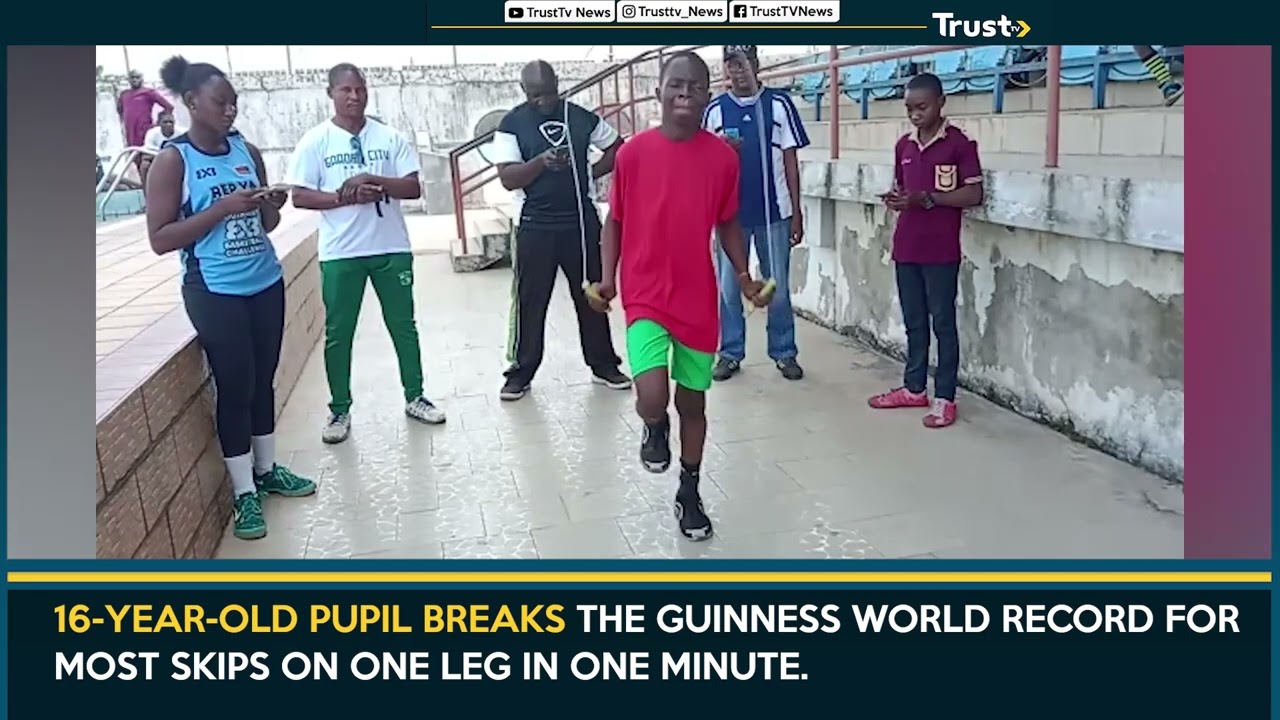 16-Year-Old Pupil Breaks Guinness World Record For Most Skips On One Leg In One Minute