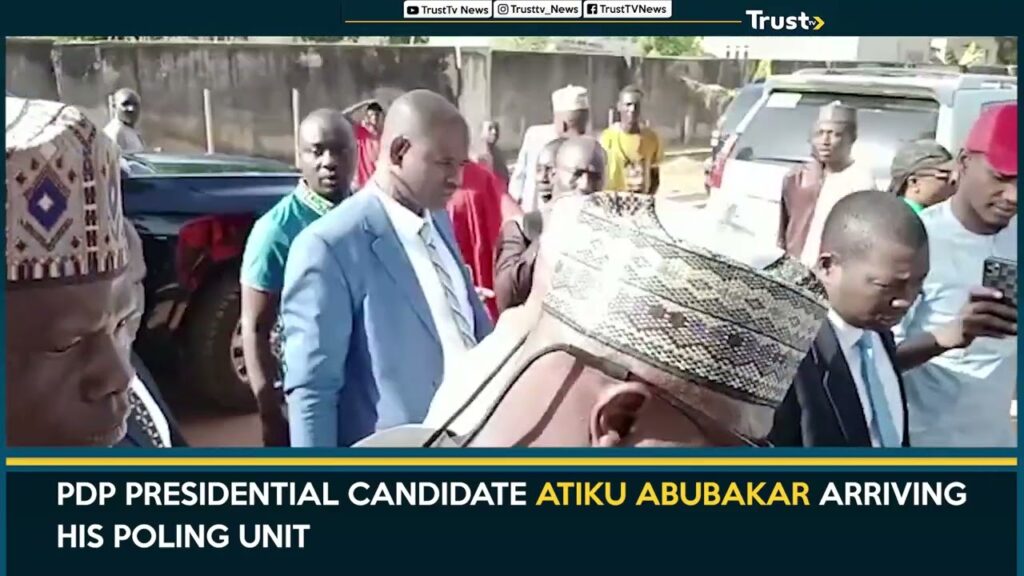 PDP Presidential Candidate Atiku Abubakar, Arriving His Poling Unit