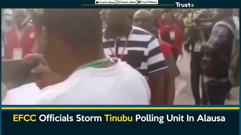 EFCC Officials Storm Tinubu Polling Unit In Alausa