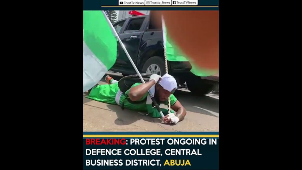 PROTEST ONGOING IN DEFENCE COLLEGE, CENTRAL BUSINESS DISTRICT, ABUJA