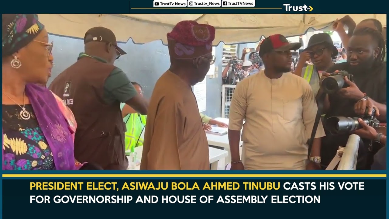 President-Elect, Asiwaju Bola Ahmed Tinubu Casts His Vote For Governorship