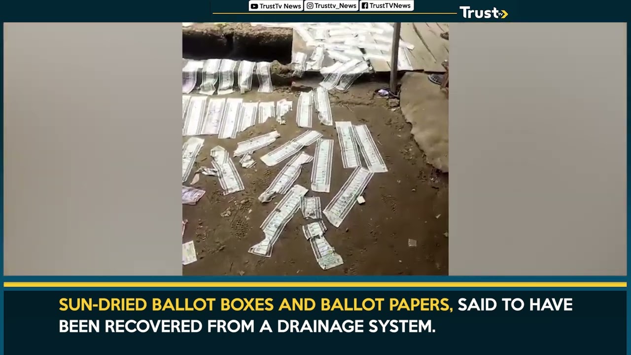 Sun Dried Ballot Boxes And Ballot Papers, Said To Have Been Recovered From A Drainage System
