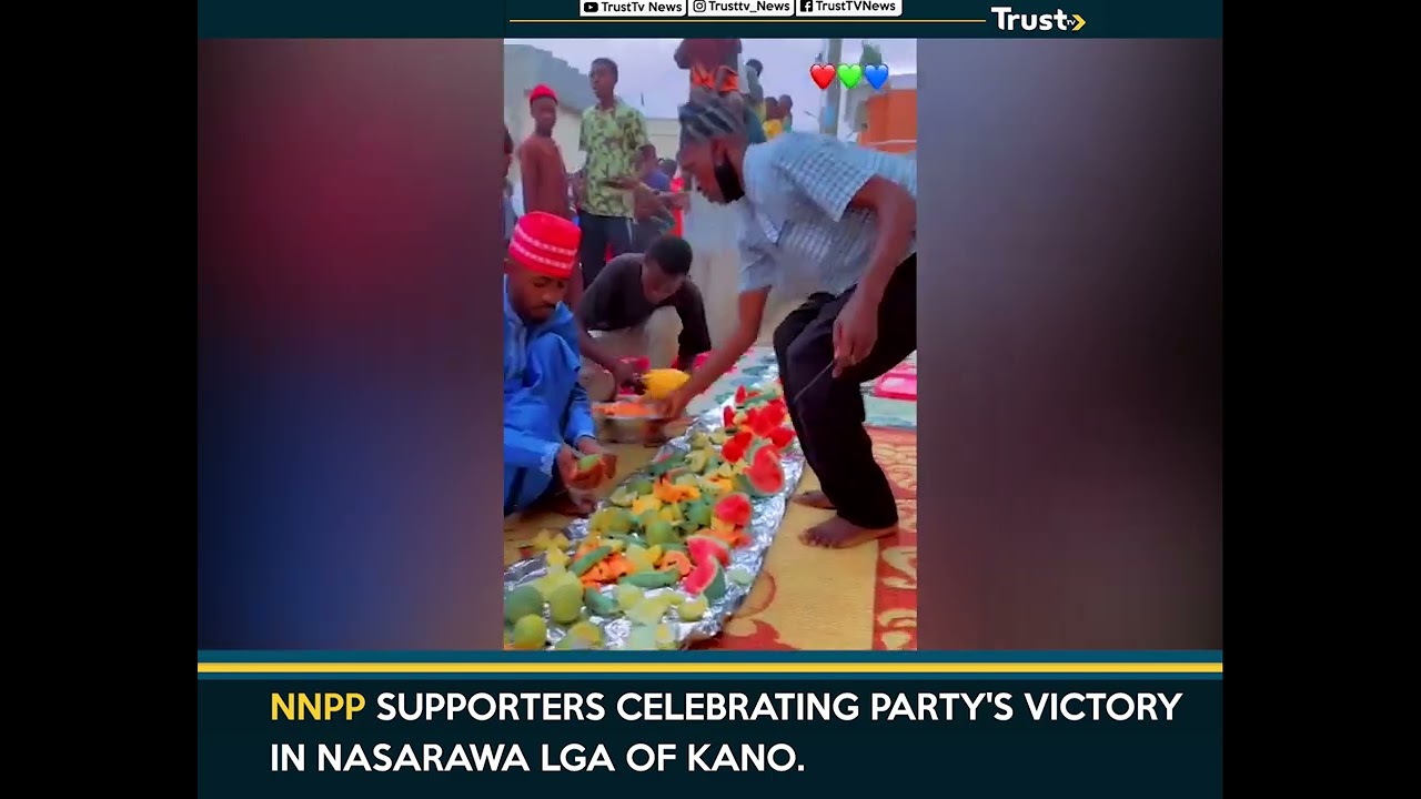 NNPP SUPPORTERS CELEBRATING PARTY’S VICTORY IN NASARAWA LGA OF KANO