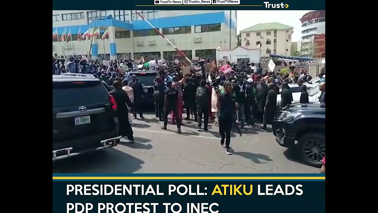PRESIDENTIAL POLL: ATIKU LEADS PDP PROTEST TO INEC