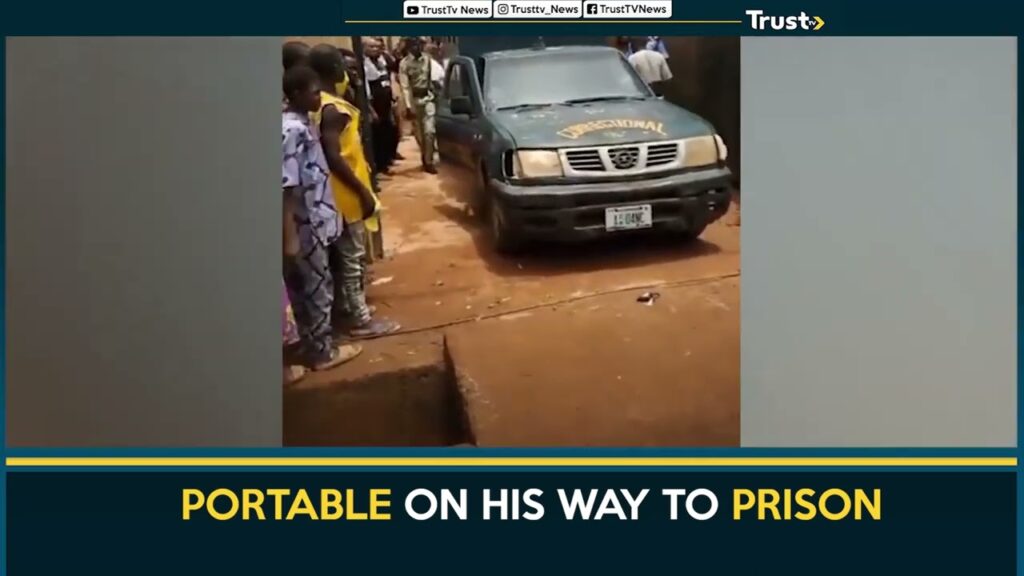 PORTABLE ON HIS WAY TO PRISON