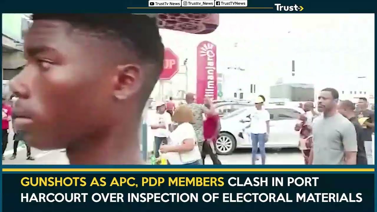 Gunshots As APC, and PDP Members Clash In Port Harcourt Over Inspection Of Electoral Materials