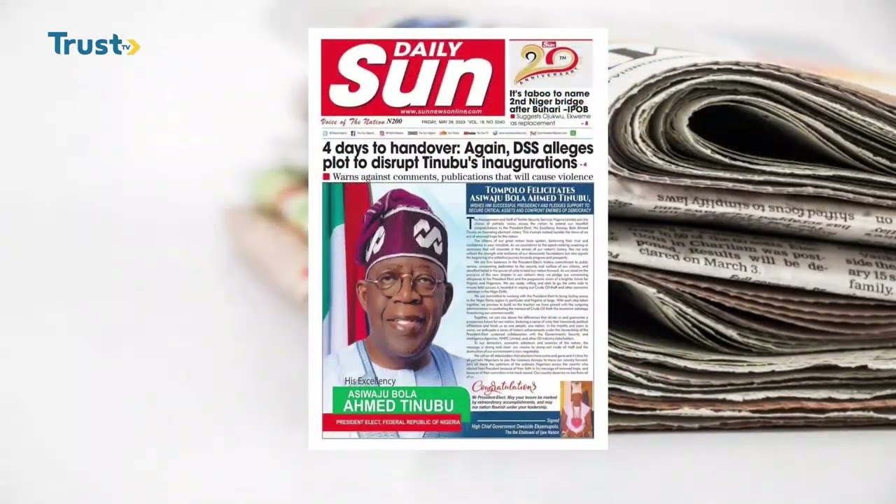 NEWSPAPER REVIEW ON DAYBREAK SHOW