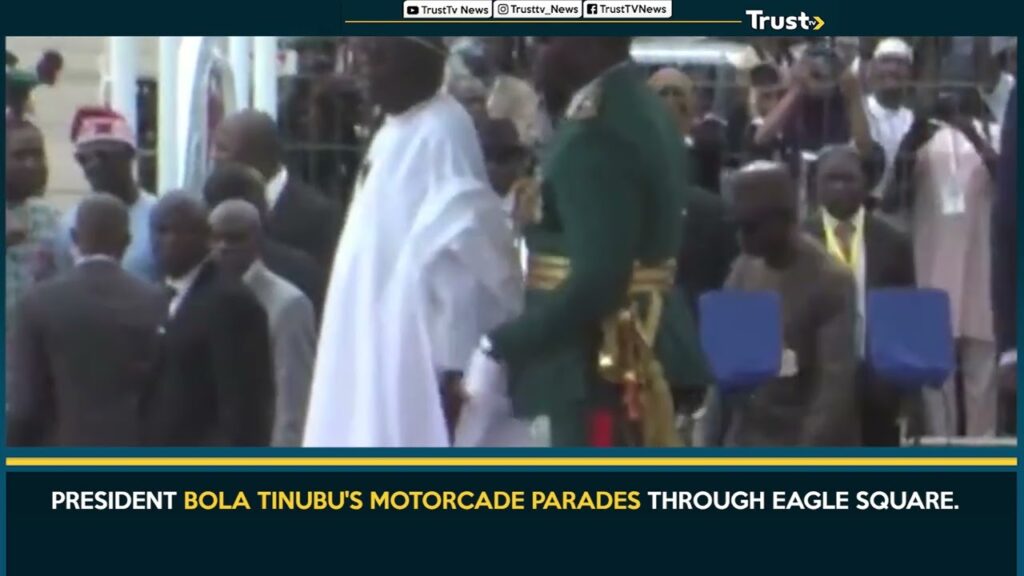 PRESIDENT BOLA TINUBU’S MOTORCADE PARADES THROUGH EAGLE SQUARE