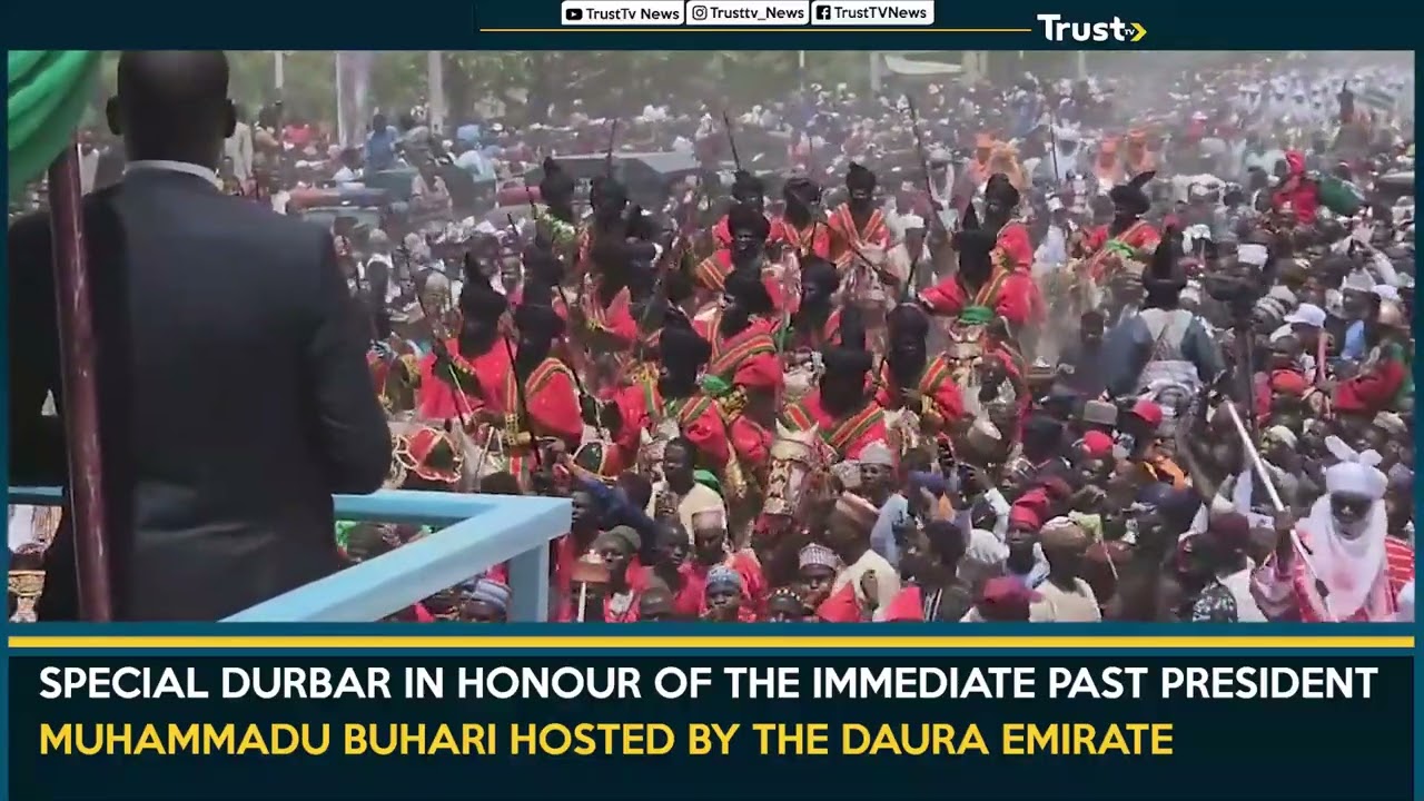 SPECIAL DURBAR IN HONOUR OF FORMER PRESIDENT MUHAMMADU BUHARI HOSTED BY THE DAURA EMIRATE