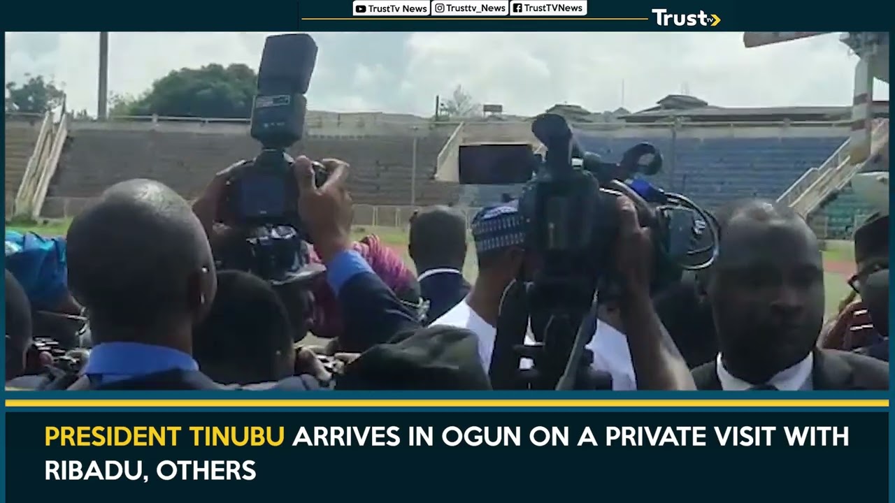President Tinubu Arrives In Ogun On A State Visit With Ribadu, Others