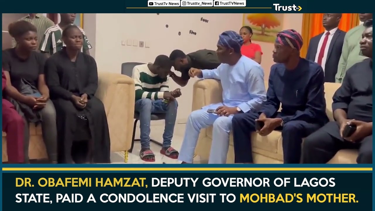 DR OBAFEMI HAMZAT, DEPUTY GOVERNOR OF LAGOS STATE, PAID A CONDOLENCE VISIT TO MOHBAD’S MOTHER