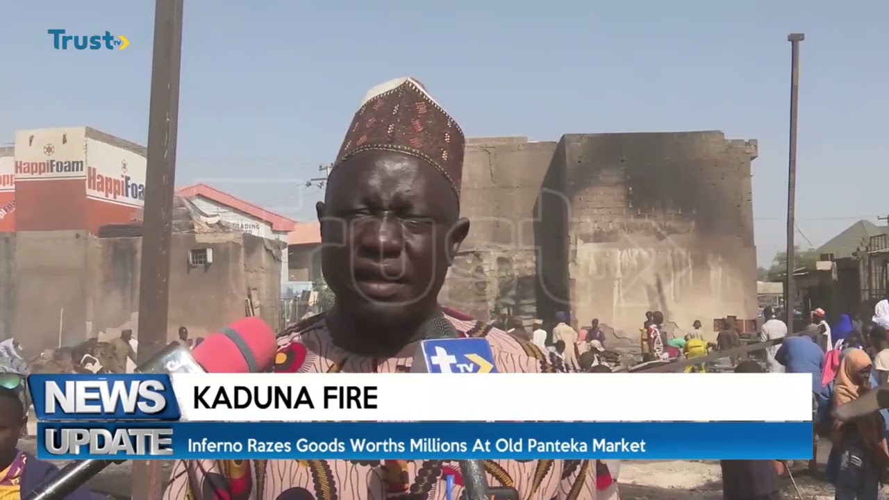 Kaduna Fire: Inferno razes goods worth millions in old Panteka market