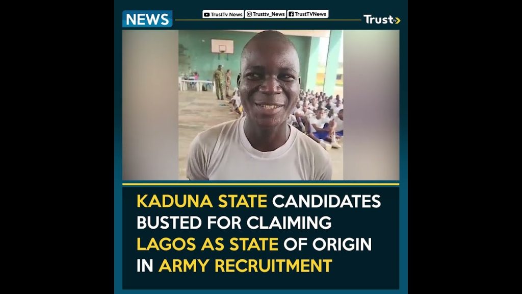 Kaduna state candidates busted for claiming Lagos as state of origin In army recruitment