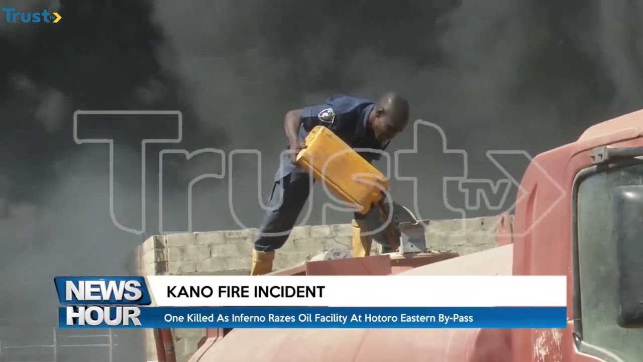 KANO FIRE OUTBREAK: One Killed As Inferno Razes Oil Facility At Hotoro Eastern By-Pass