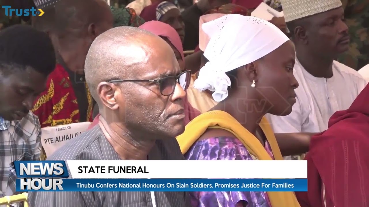 State Funeral: Tinubu confers national honours on slain soldiers, promises justice for families