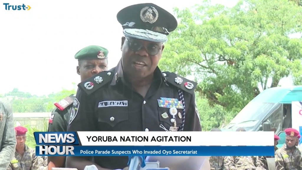 Police parade suspects who invaded Oyo Secretariat