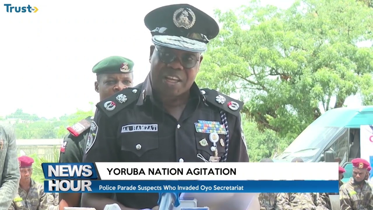 Police parade suspects who invaded Oyo Secretariat