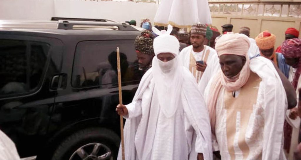 Sanusi Arrives Kano Government House Ahead of Reinstatement.