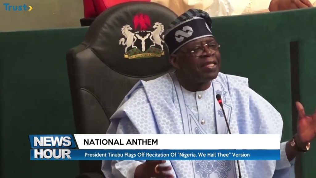 President Tinubu flags off recitation of “Nigeria, we hail thee” version