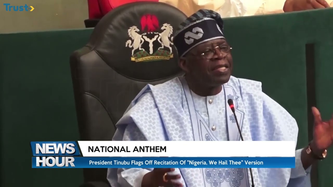 President Tinubu flags off recitation of “Nigeria, we hail thee” version