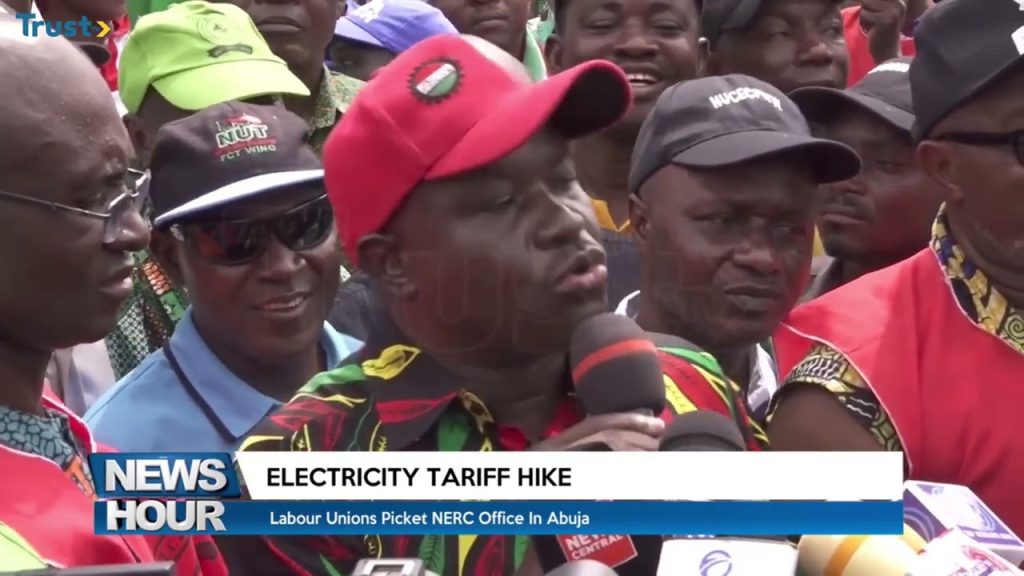 Electricity Tariff Hike: Labour unions picket the NERC office in Abuja