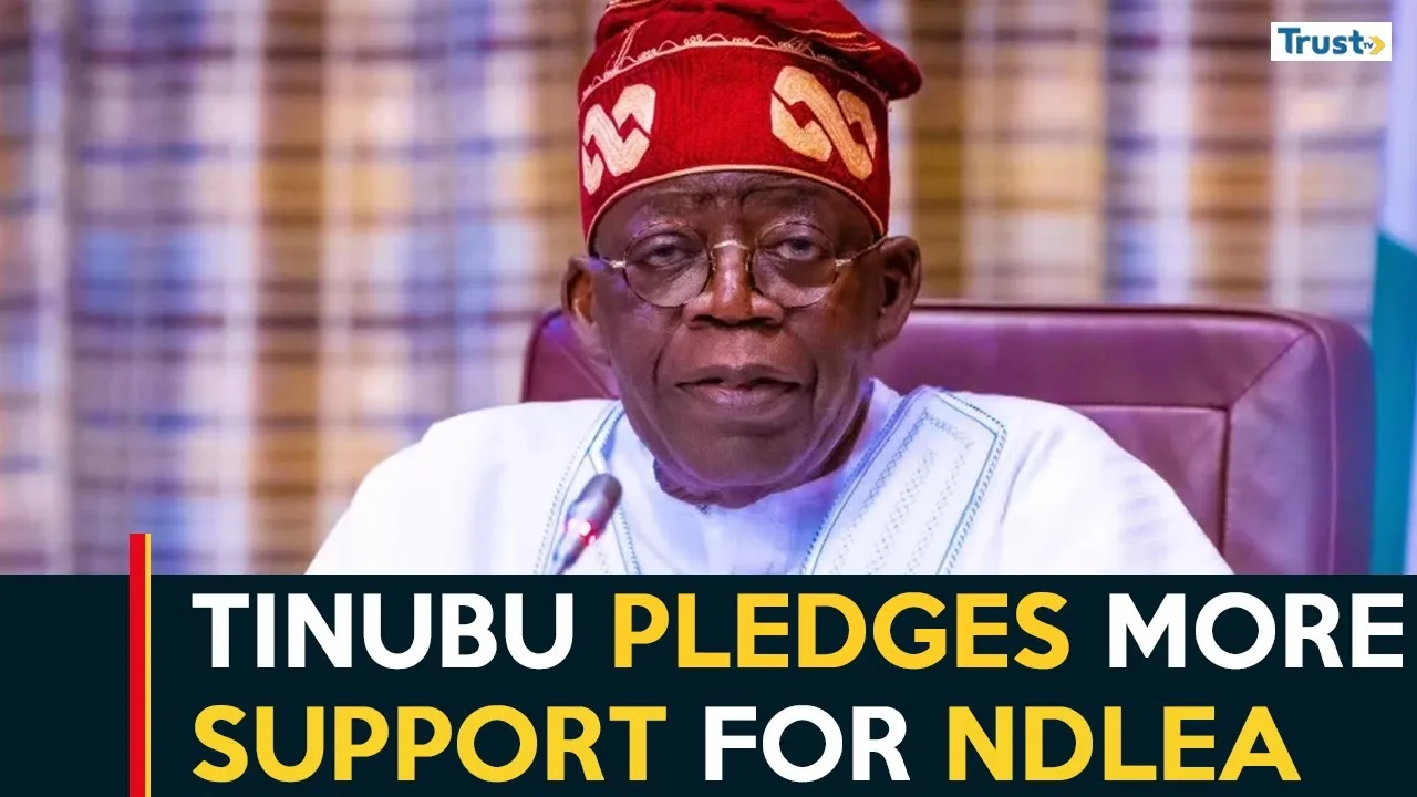 President Tinubu pledges more support for NDLEA