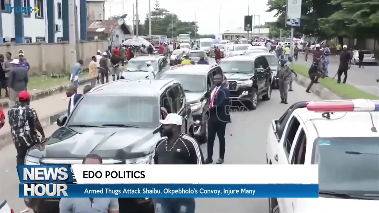 Edo Politics: Armed thugs attack Shaibu, Okpebholo’s convoy, injure many