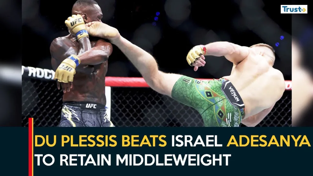 AUFC: Du Plessis beats Israel Adesanya to retain middleweight title