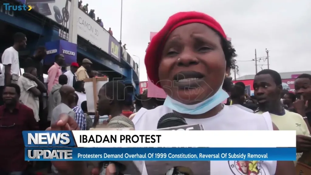 Oyo Hunger Protest: Protesters demand an overhaul of 1999 constitution and reversal of subsidy removal