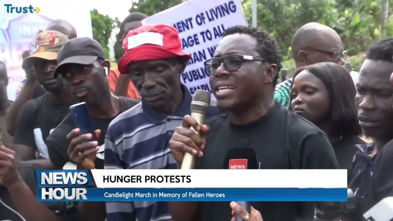 Hunger Protest: Candlelight March in memory of fallen heroes