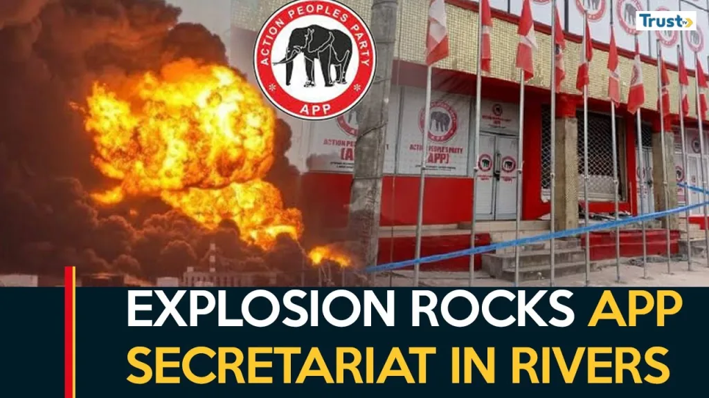 Explosion rocks All People’s Party (APP) secretariat in Rivers State