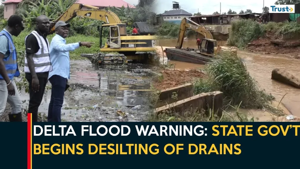Delta Flood Warning: State government begins desilting of drains