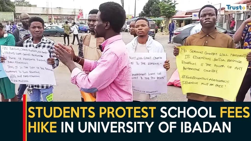 School Fees Hike: University of Ibadan students protest and demand reversal